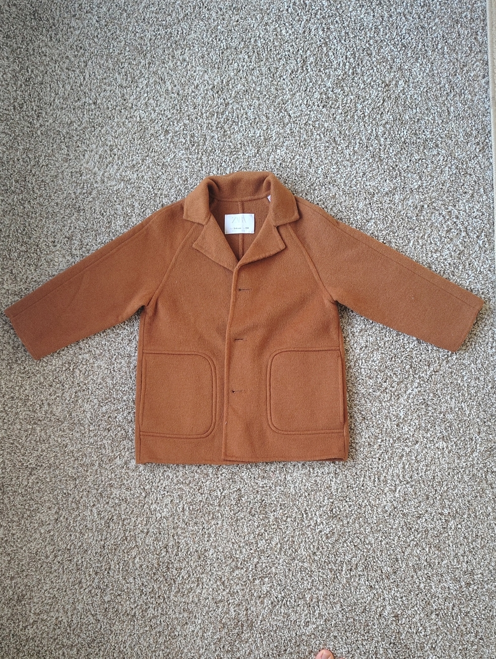 Zara Kids Caramel Brown Pea Coat